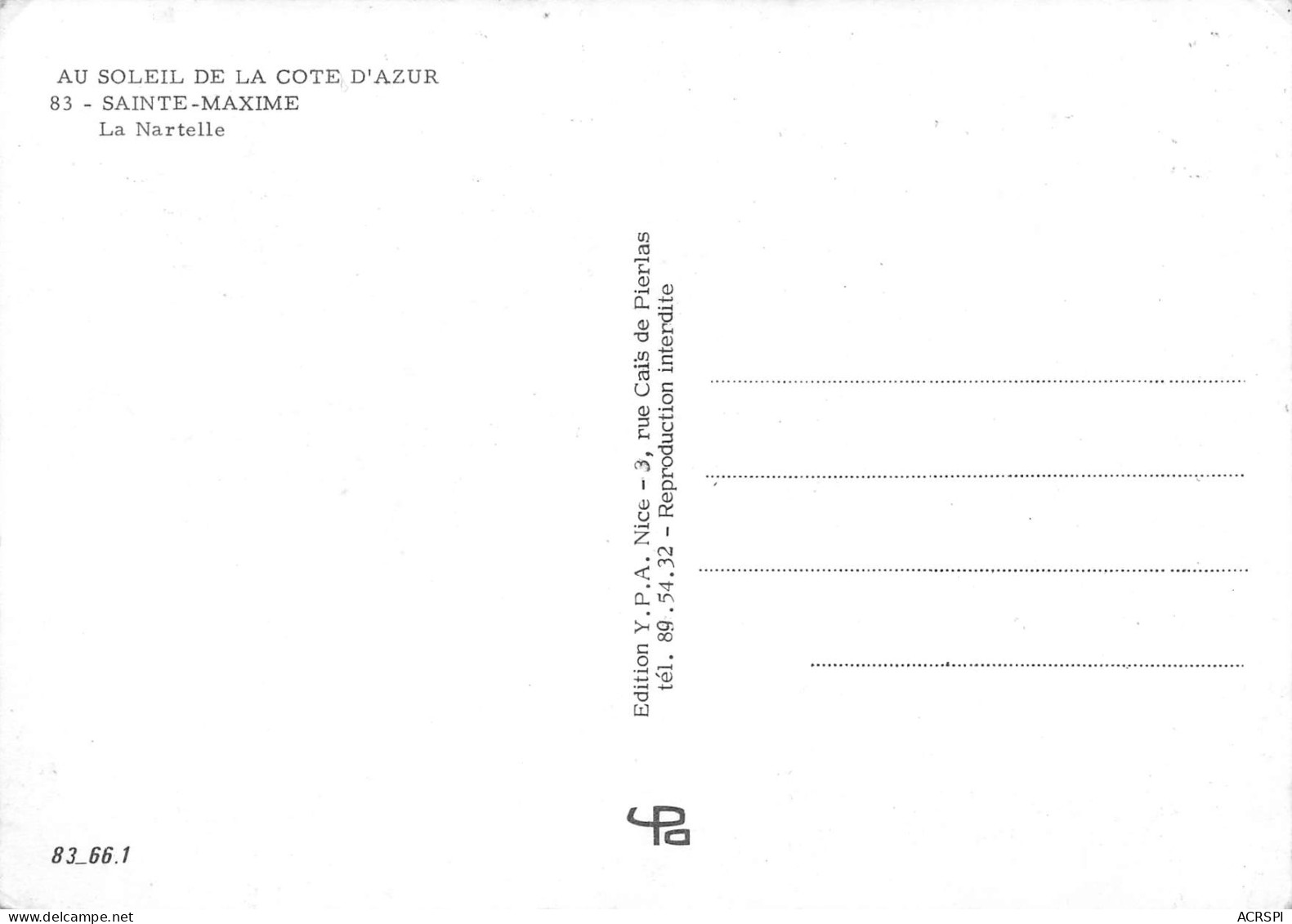 SAINTE MAXIME La Nartelle Vue Générale   44 (scan Recto Verso)MF2794BIS - Sainte-Maxime