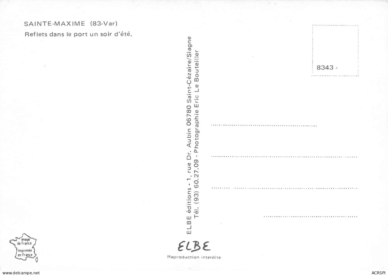 SAINTE MAXIME  Reflets Dans Le Port Un Soir D'été  46 (scan Recto Verso)MF2794BIS - Sainte-Maxime