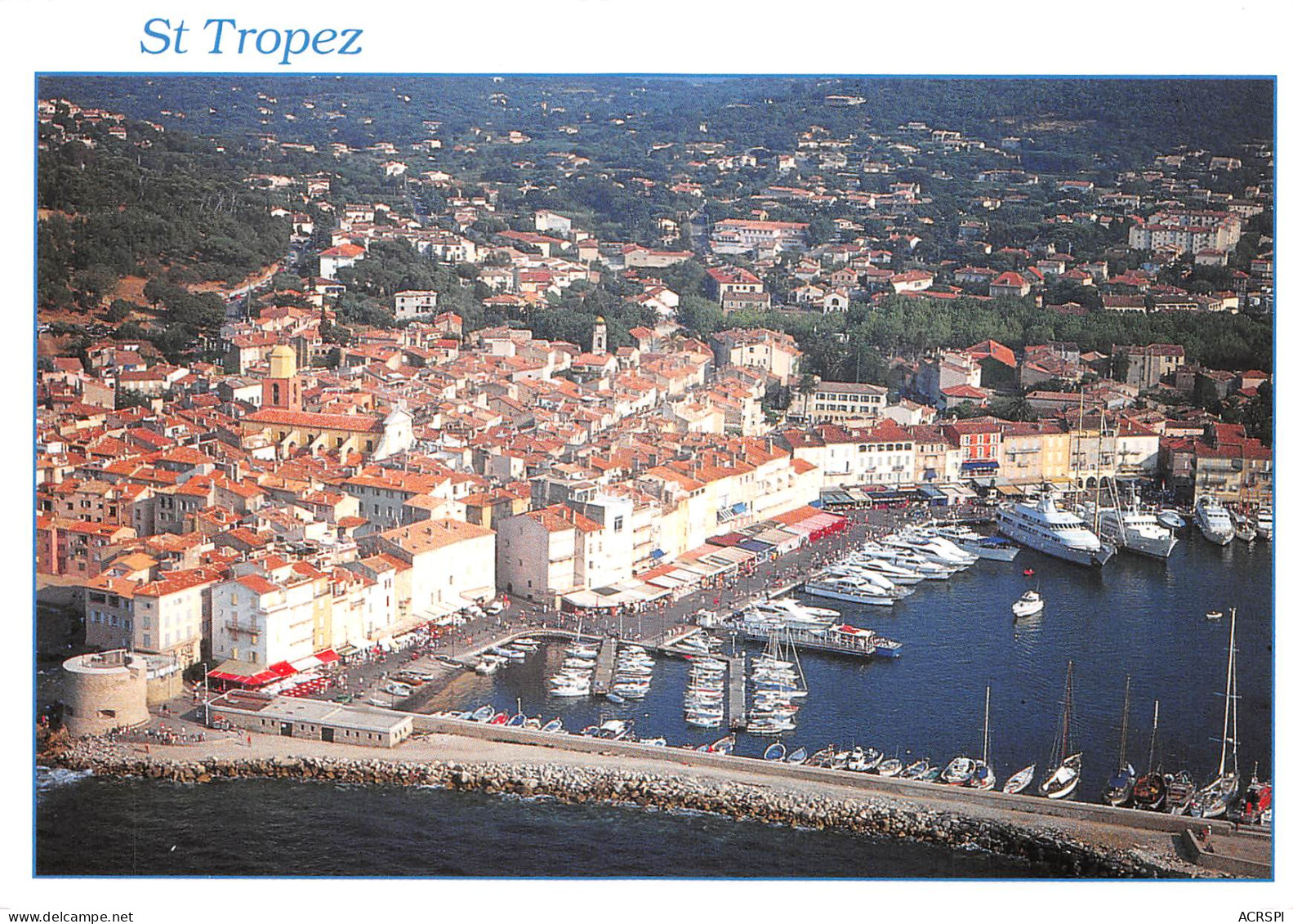 SAINT TROPEZ  Le Port Vue Aérienne Panoramique De La Ville   44 (scan Recto Verso)MF2794UND - Saint-Tropez