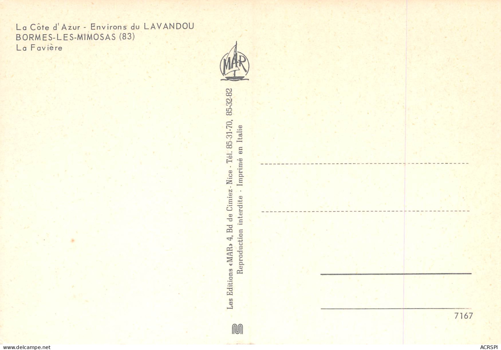 BORMES LES MIMOSAS  Plage De La Favère Environs Du Lavandou  11 (scan Recto Verso)MF2795BIS - Bormes-les-Mimosas