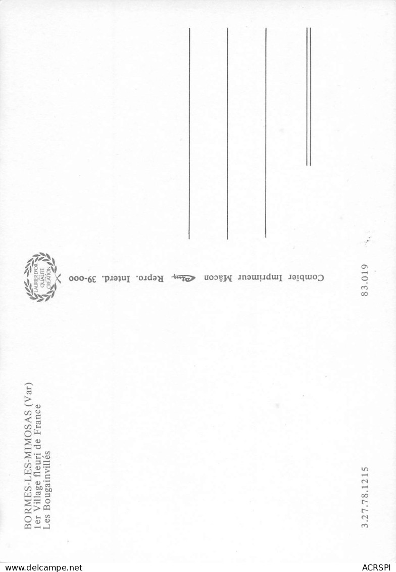 BORMES LES MIMOSAS Les Bougainvillés  27 (scan Recto Verso)MF2795BIS - Bormes-les-Mimosas
