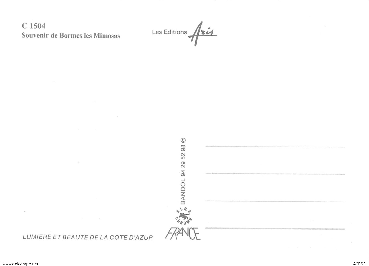 BORMES LES MIMOSAS  Multivue Et Mimosas  46 (scan Recto Verso)MF2795BIS - Bormes-les-Mimosas