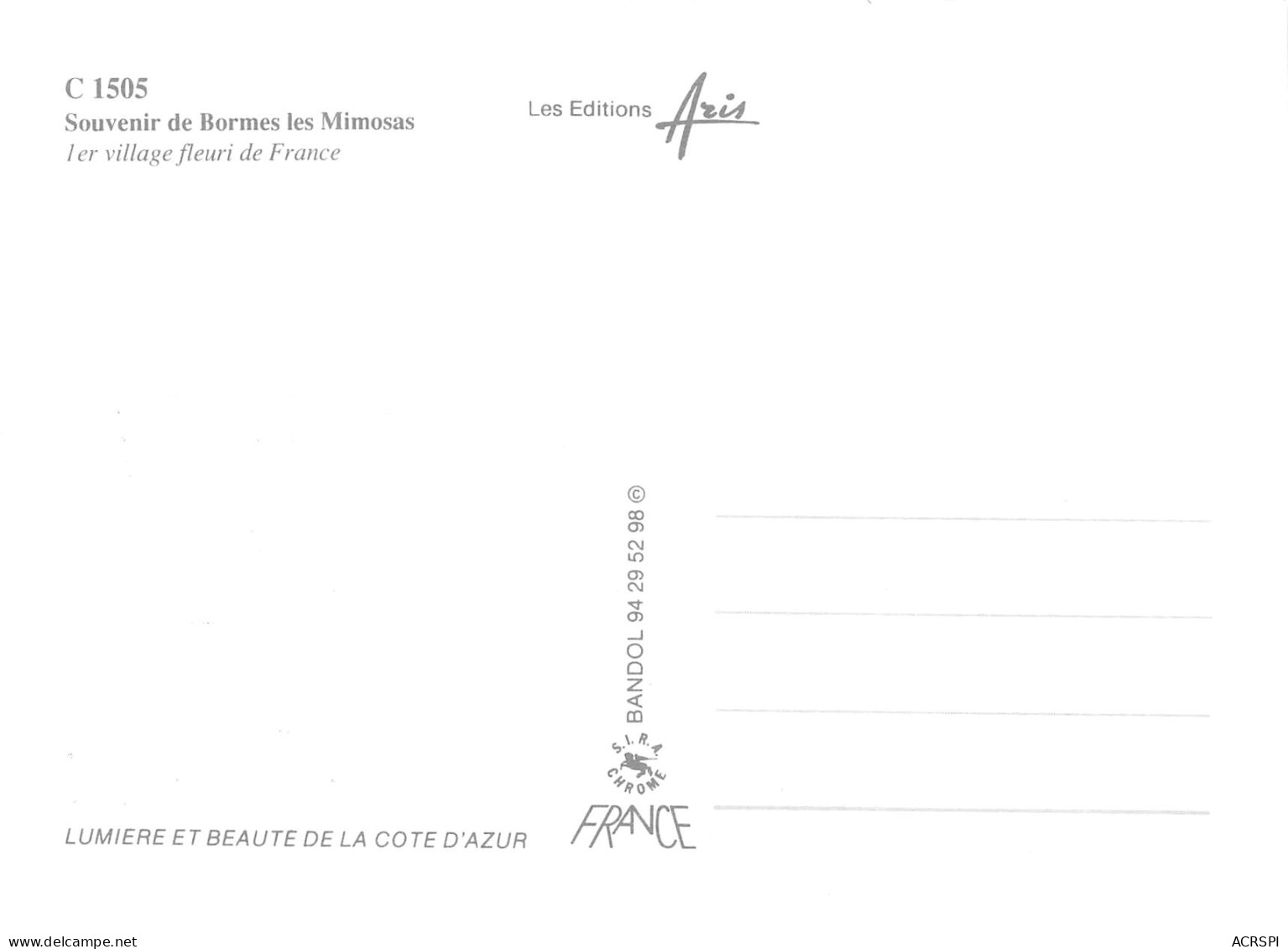 BORMES LES MIMOSAS  Multivue   47 (scan Recto Verso)MF2795BIS - Bormes-les-Mimosas