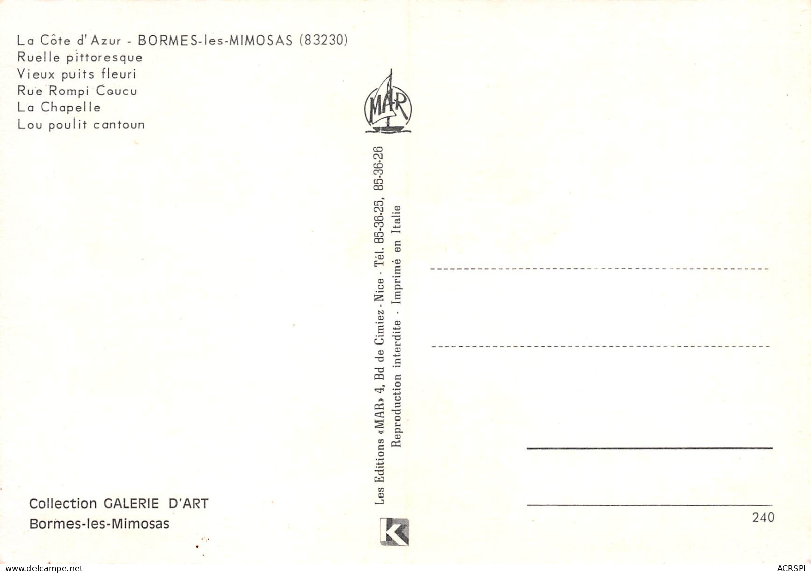 BORMES LES MIMOSAS  Multivue   52 (scan Recto Verso)MF2795BIS - Bormes-les-Mimosas