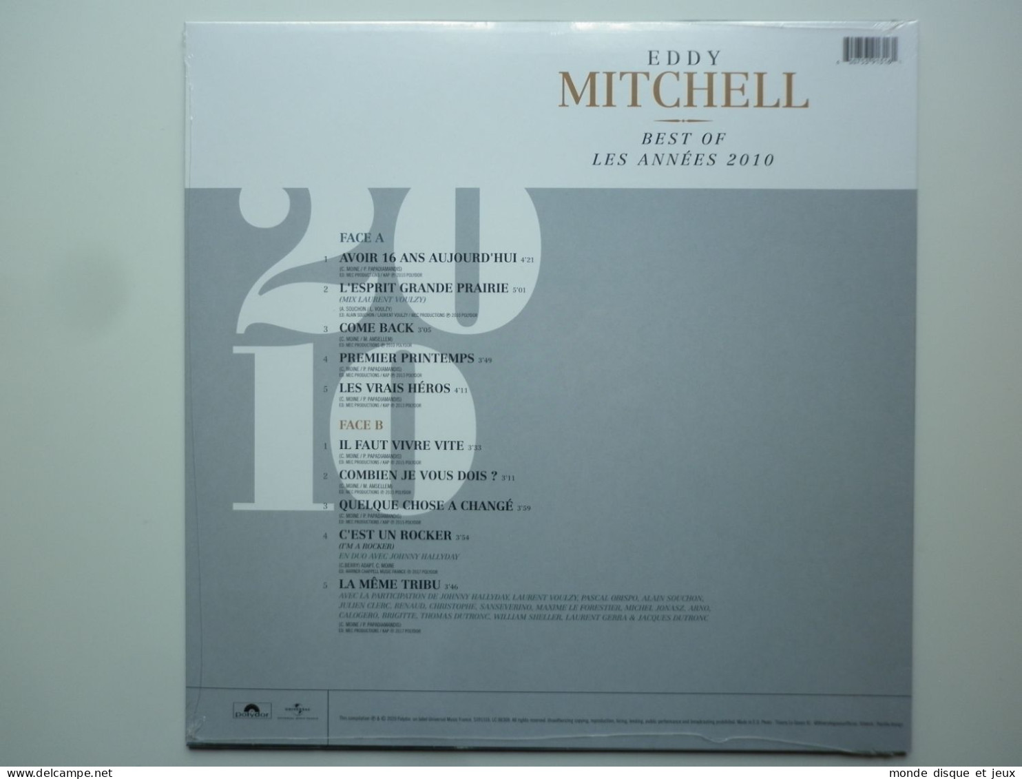 Eddy Mitchell Album 33Tours Vinyle Best Of Les Années 2010 - Autres - Musique Française