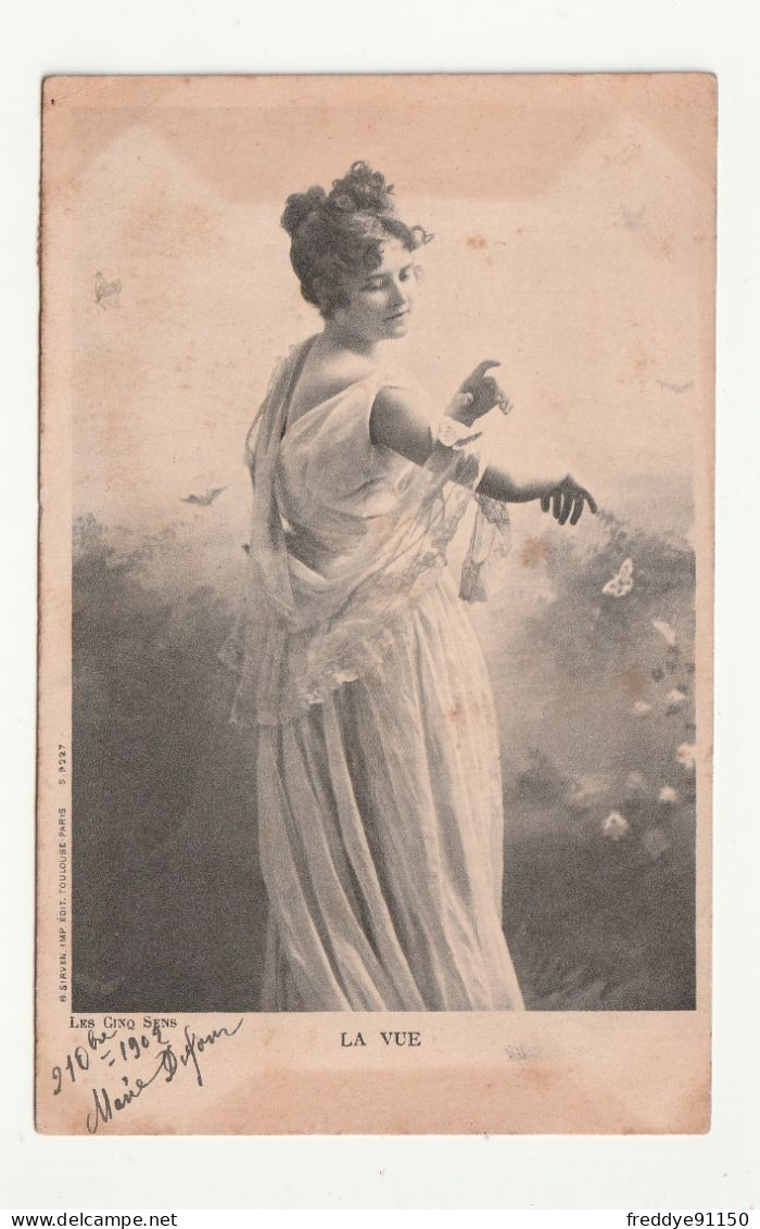 CPA Fantaisie Femme . Série Les 5 Sens . La Vue . Edit : Sirven . 1902 - Frauen