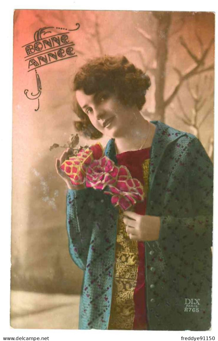 CPA Fantaisie Femme .  Bonne Année . Edit : Dix N° 2765 .  1931 - Donne