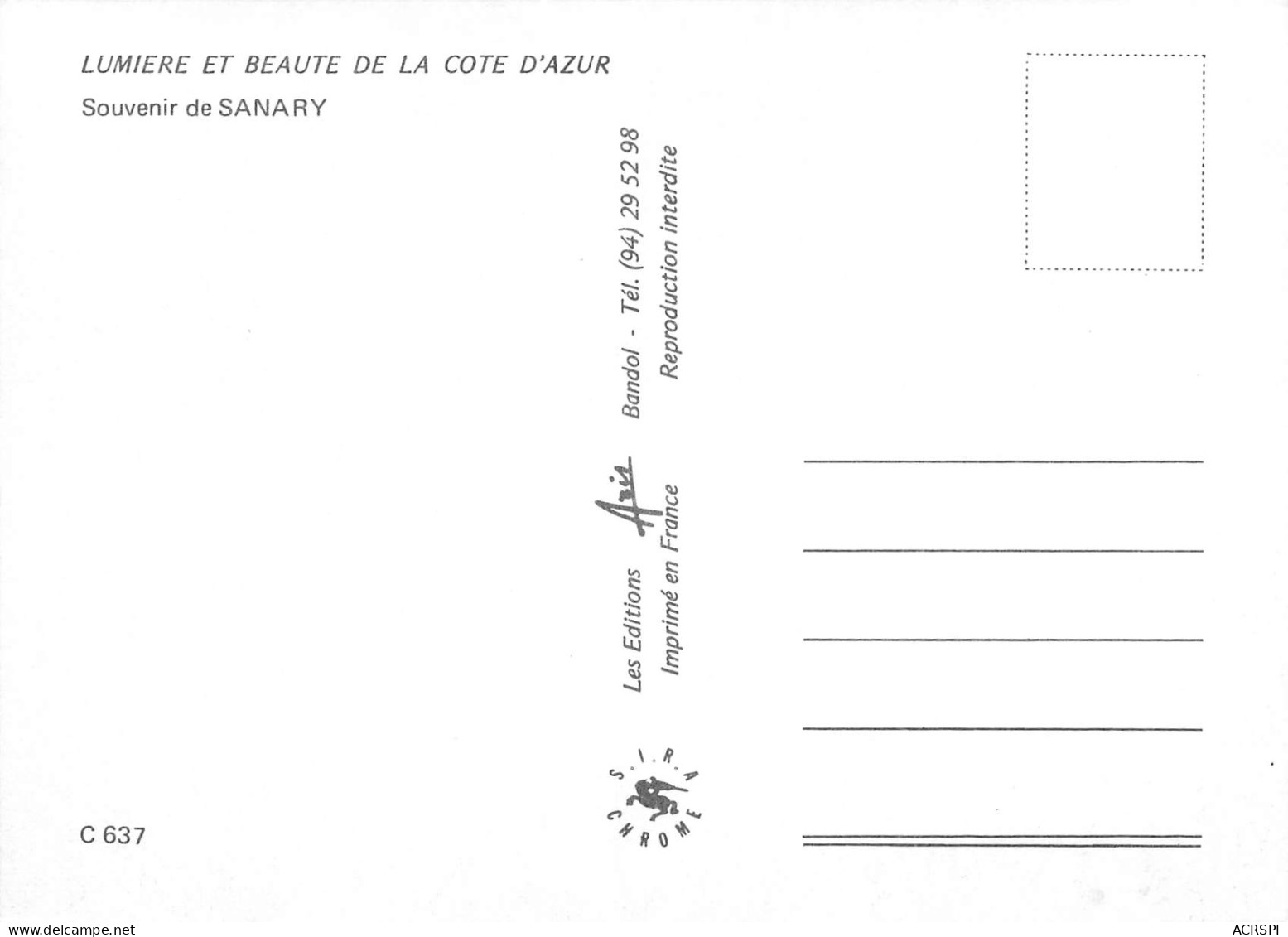 SANARY SUR MER  Souvenir  36 (scan Recto Verso)MF2795UND - Sanary-sur-Mer