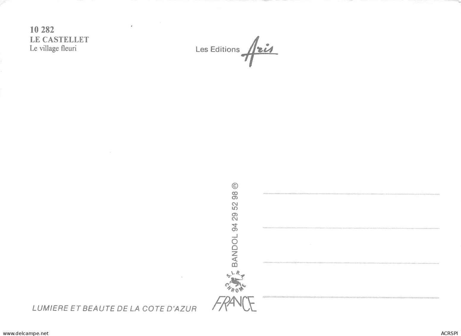LE CASTELLET Village Fleuri Vue Générale  20 (scan Recto Verso)MF2796 - Le Castellet