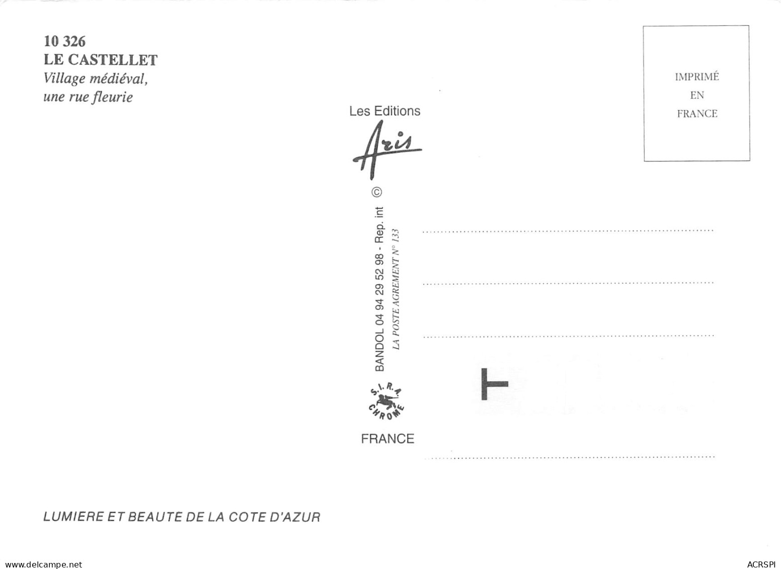 LE CASTELLET Village Médiéval Une Rue Fleurie  24 (scan Recto Verso)MF2796 - Le Castellet