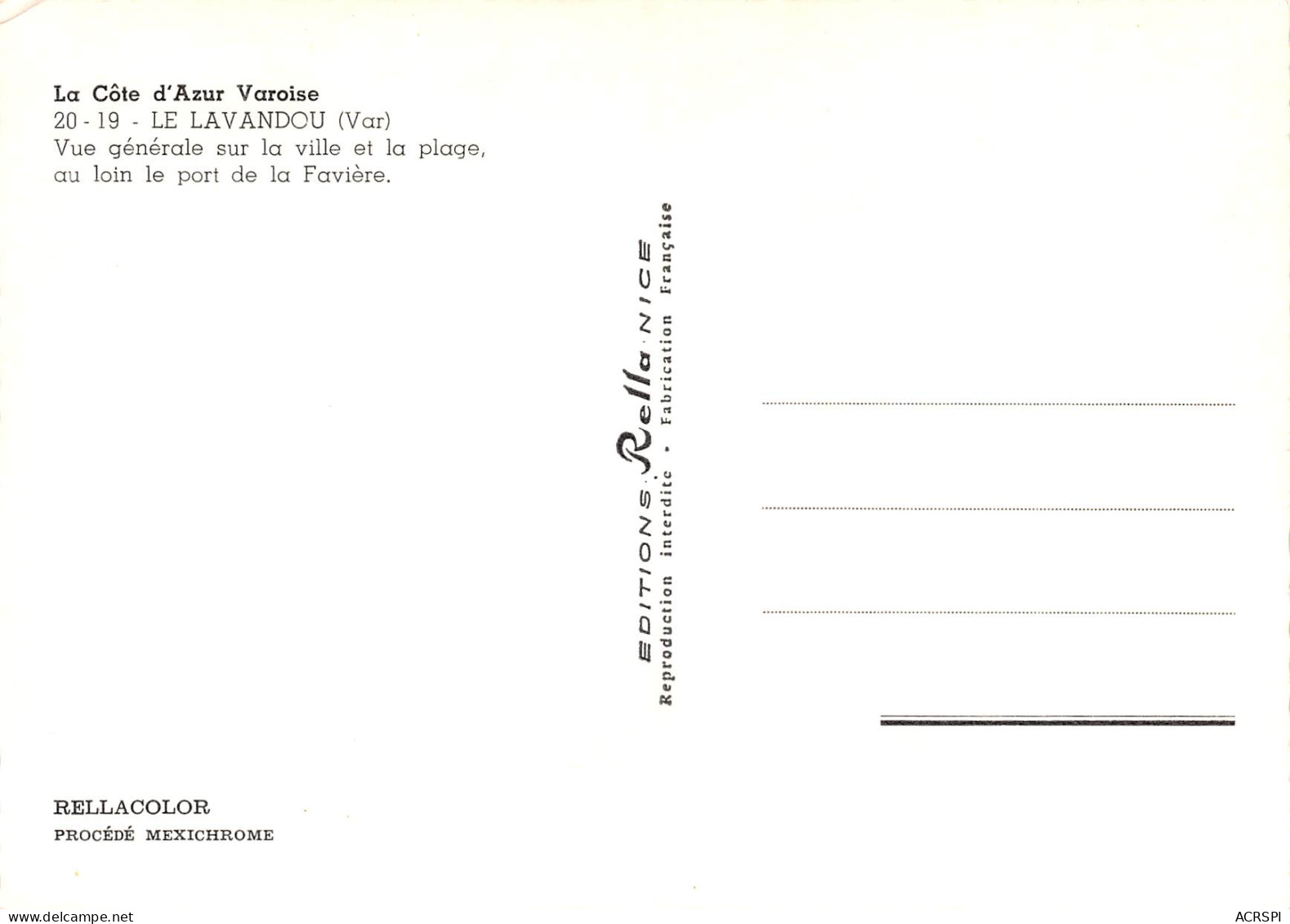 83 LE LAVANDOU Vue Générale Sur La Ville 43  (scan Recto Verso)MF2796 - Le Lavandou