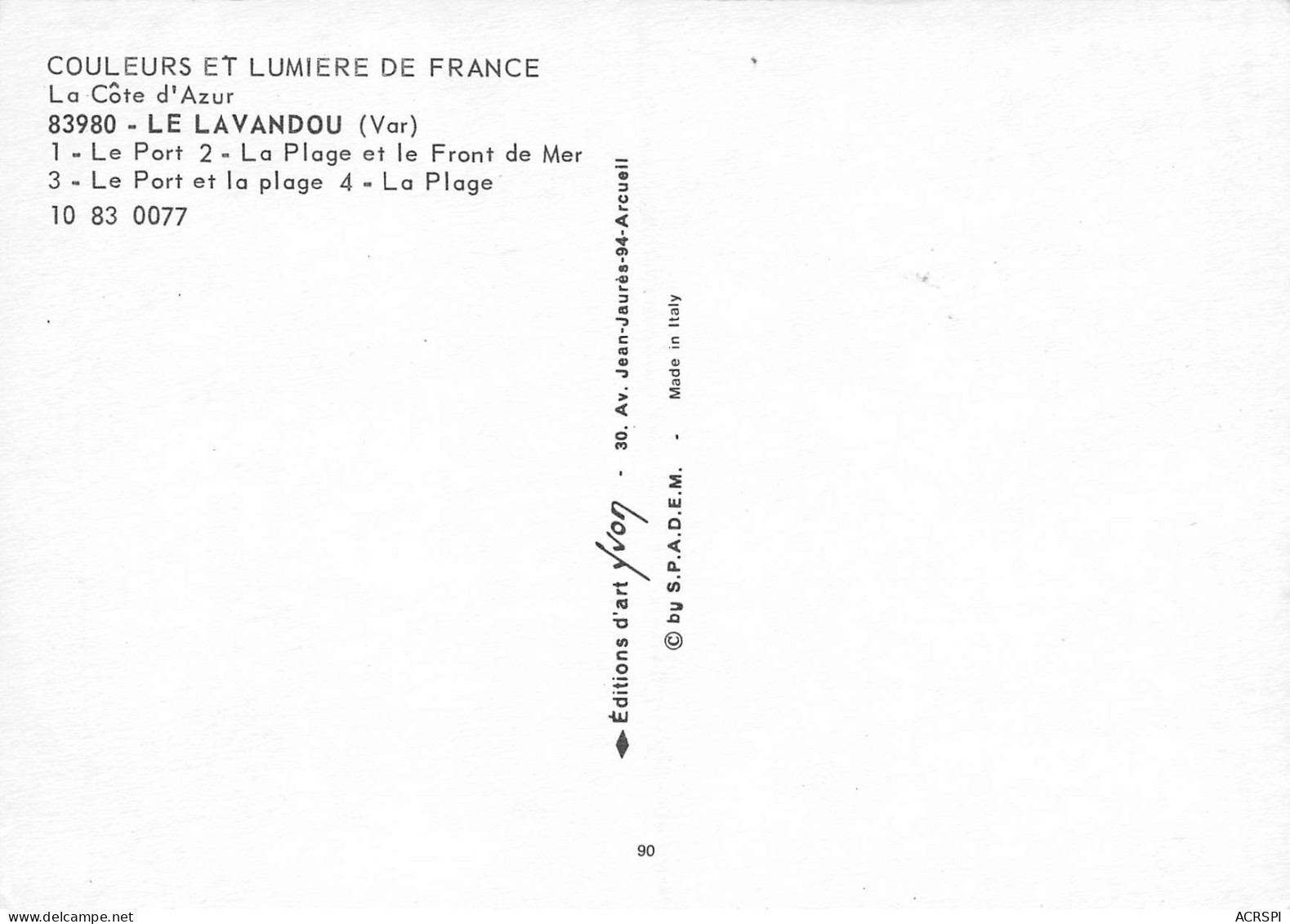 83 LE LAVANDOU  Multivue  50  (scan Recto Verso)MF2796 - Le Lavandou