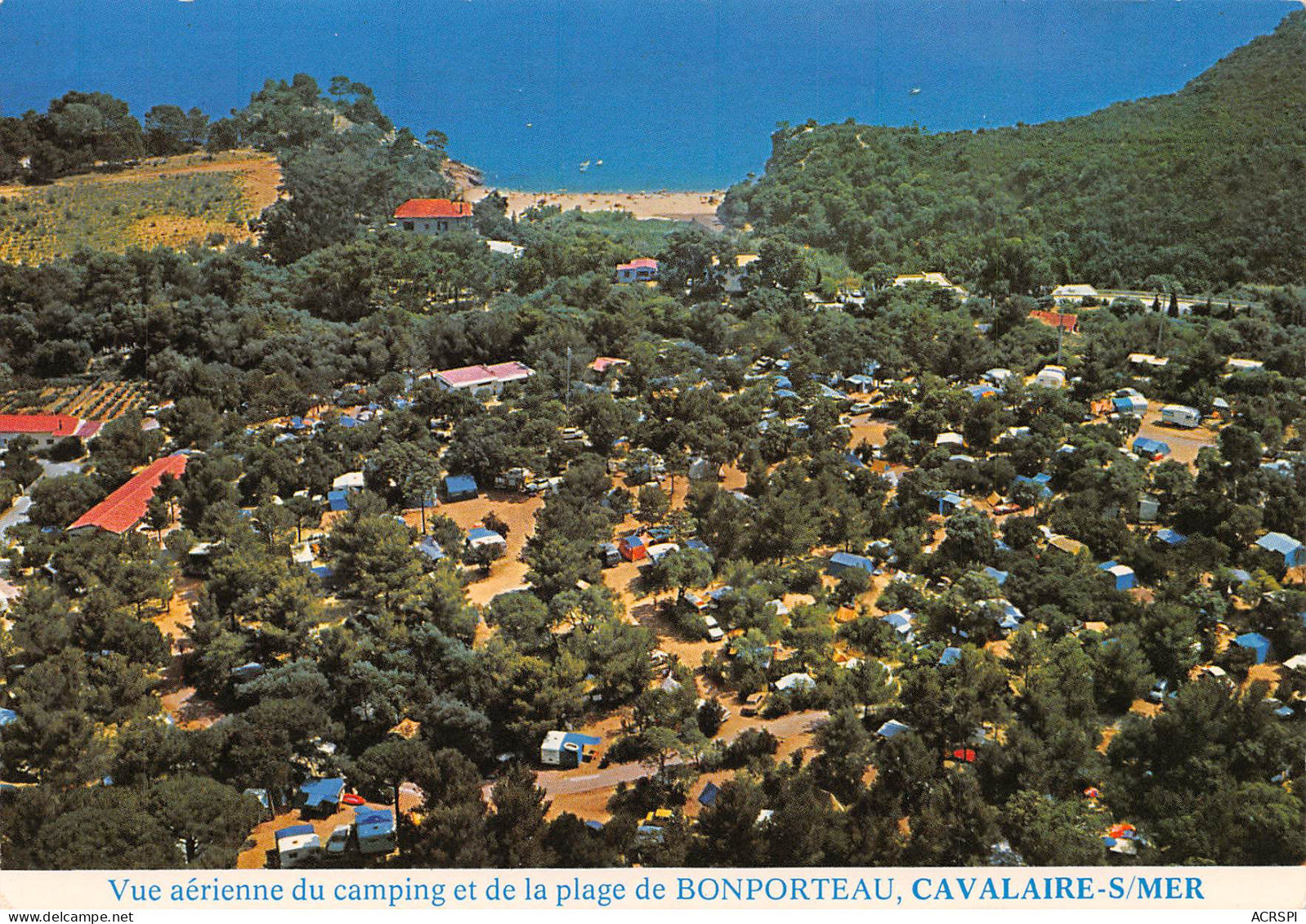 CAVALAIRE SUR MER  Vue Aérienne Du Camping Et De La Plage De BONPORTEAU   11 (scan Recto Verso)MF2796BIS - Cavalaire-sur-Mer