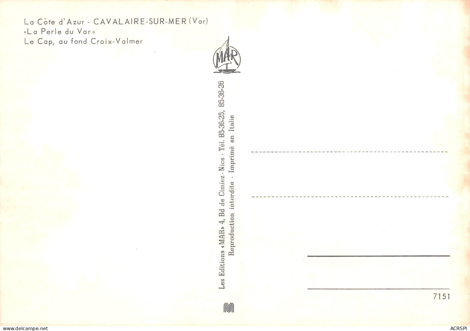 CAVALAIRE SUR MER  Le Cap Et La Croix Valmer  16 (scan Recto Verso)MF2796BIS - Cavalaire-sur-Mer