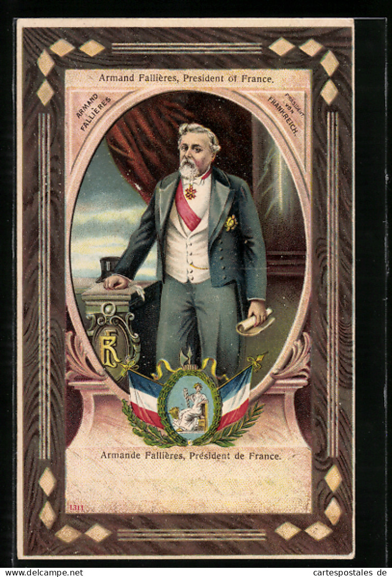 CPA Illustrateur Armand Fallières, Präsident Von Frankreich  - Politicians & Soldiers