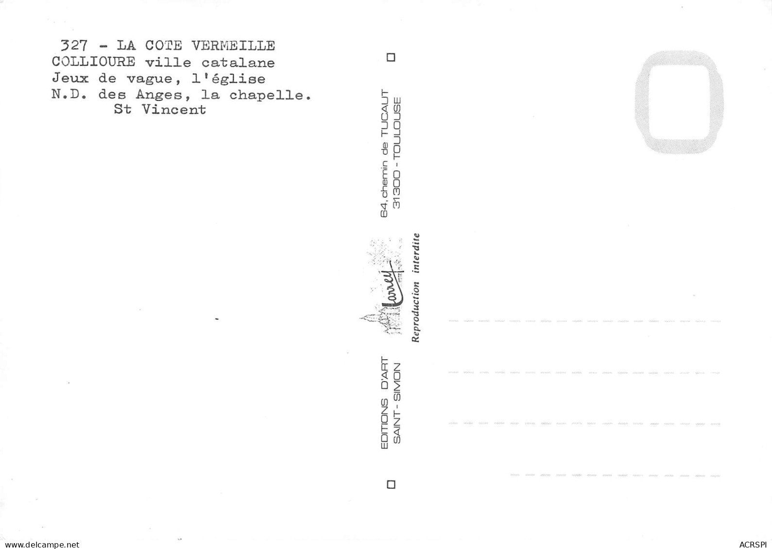 COLLIOURE  Vue Générale Panoramique  22 (scan Recto Verso)MF2796VIC - Collioure