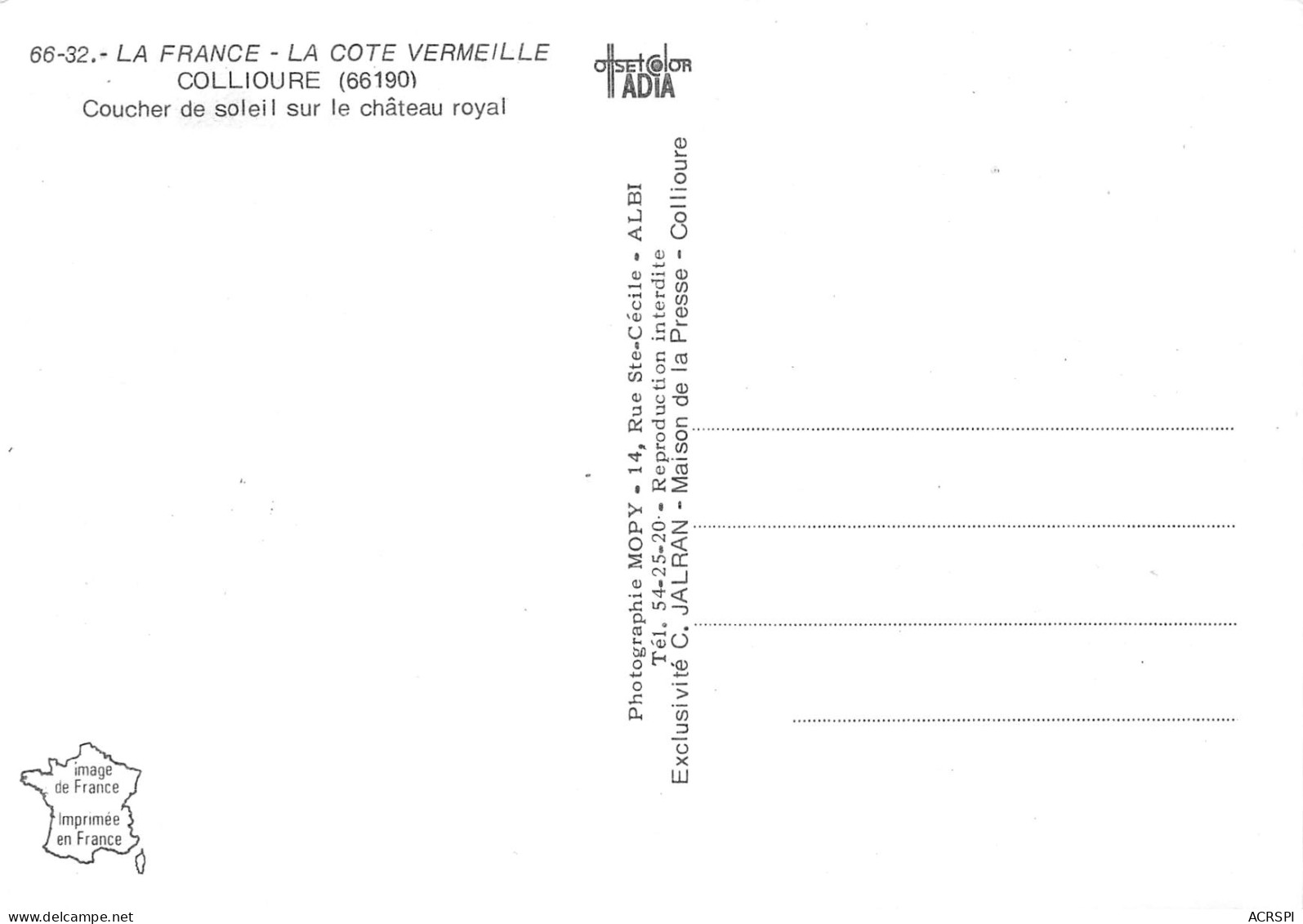 COLLIOURE Coucher De Soleil Sur Le Chetau Royal  27 (scan Recto Verso)MF2796VIC - Collioure