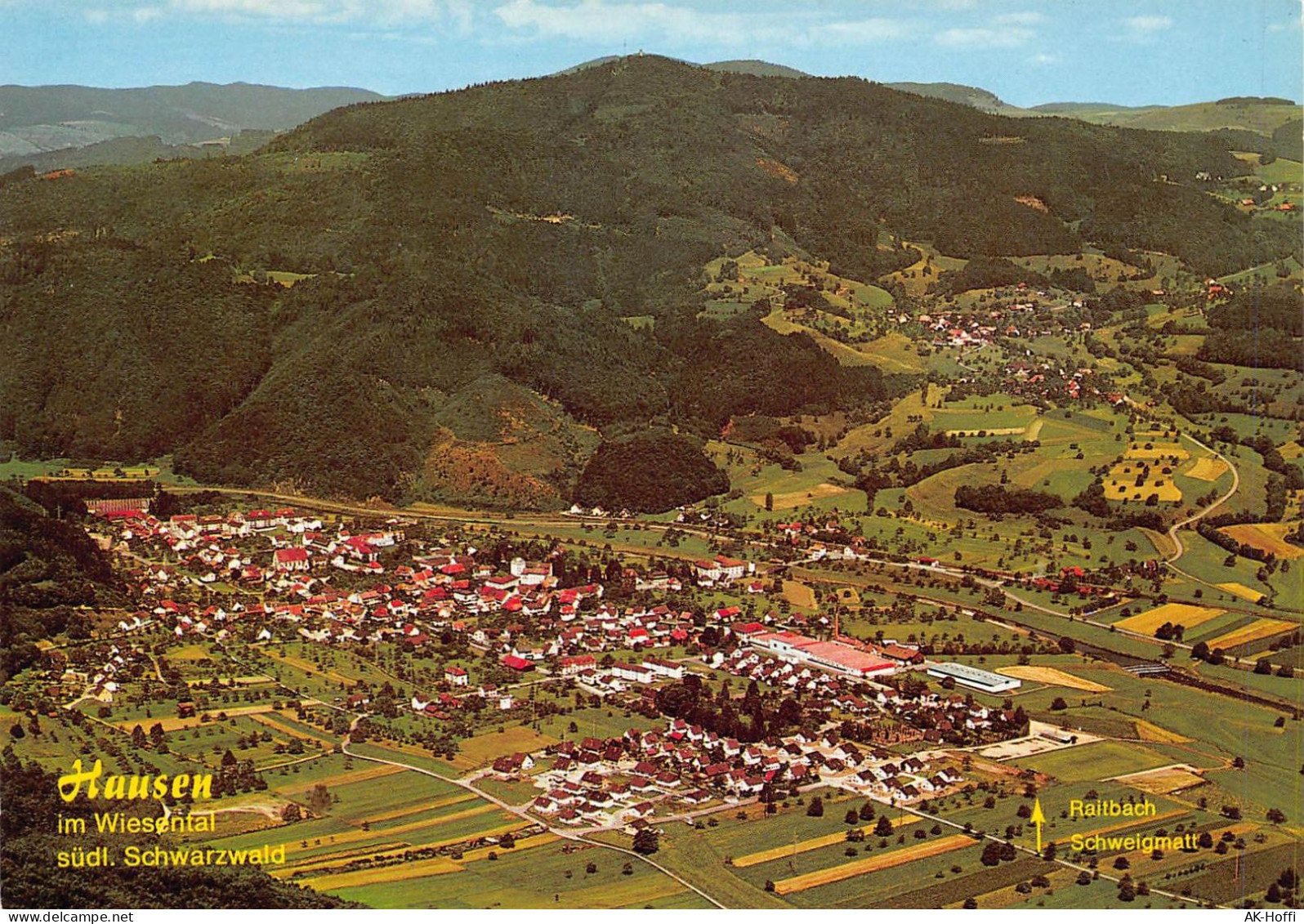 Hausen Im Wiesental, Südl. Schwarzwald  - Luftaufnahme 1979, Landkreis Lörrach - Loerrach