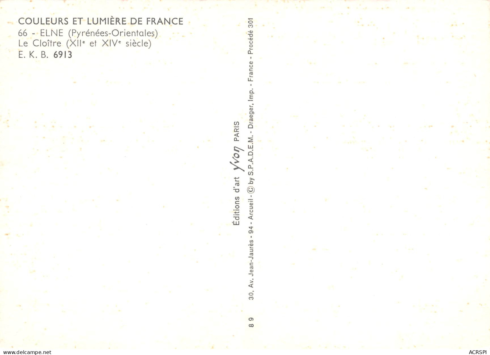 66 ELNE Le Cloitre   40 (scan Recto Verso)MF2796VIC - Elne