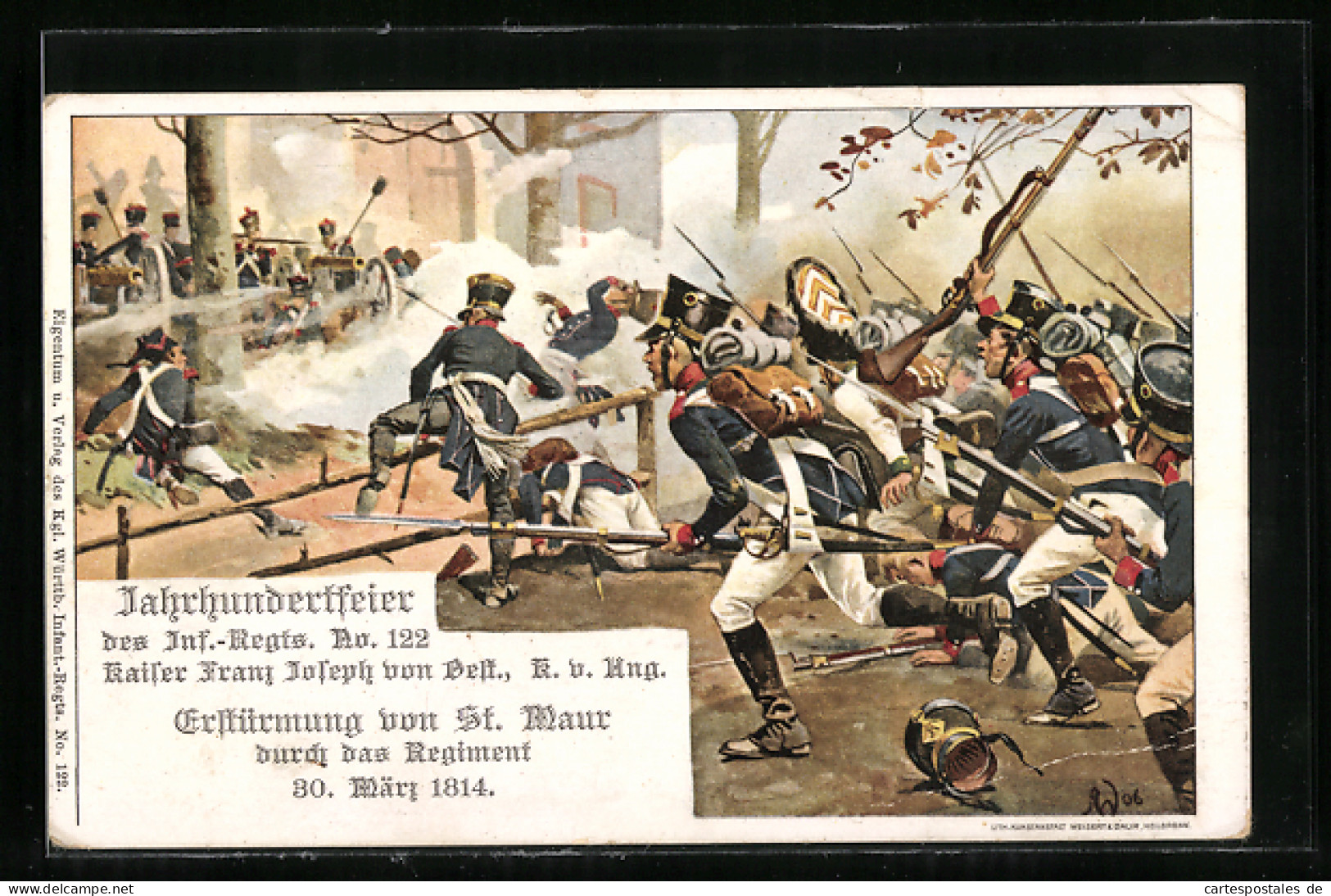 Künstler-AK St. Maur, Jahrhundertfeier Des Infanterie-Regiments No. 122 Kaiser Franz Joseph Von Oest., K. V. Ung.  - Otras Guerras