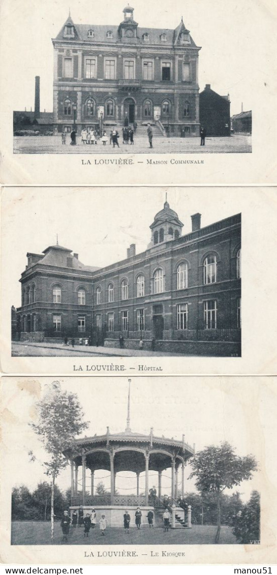 Belgique - LA LOUVIERE - Lot De 5 CPA - La Louviere