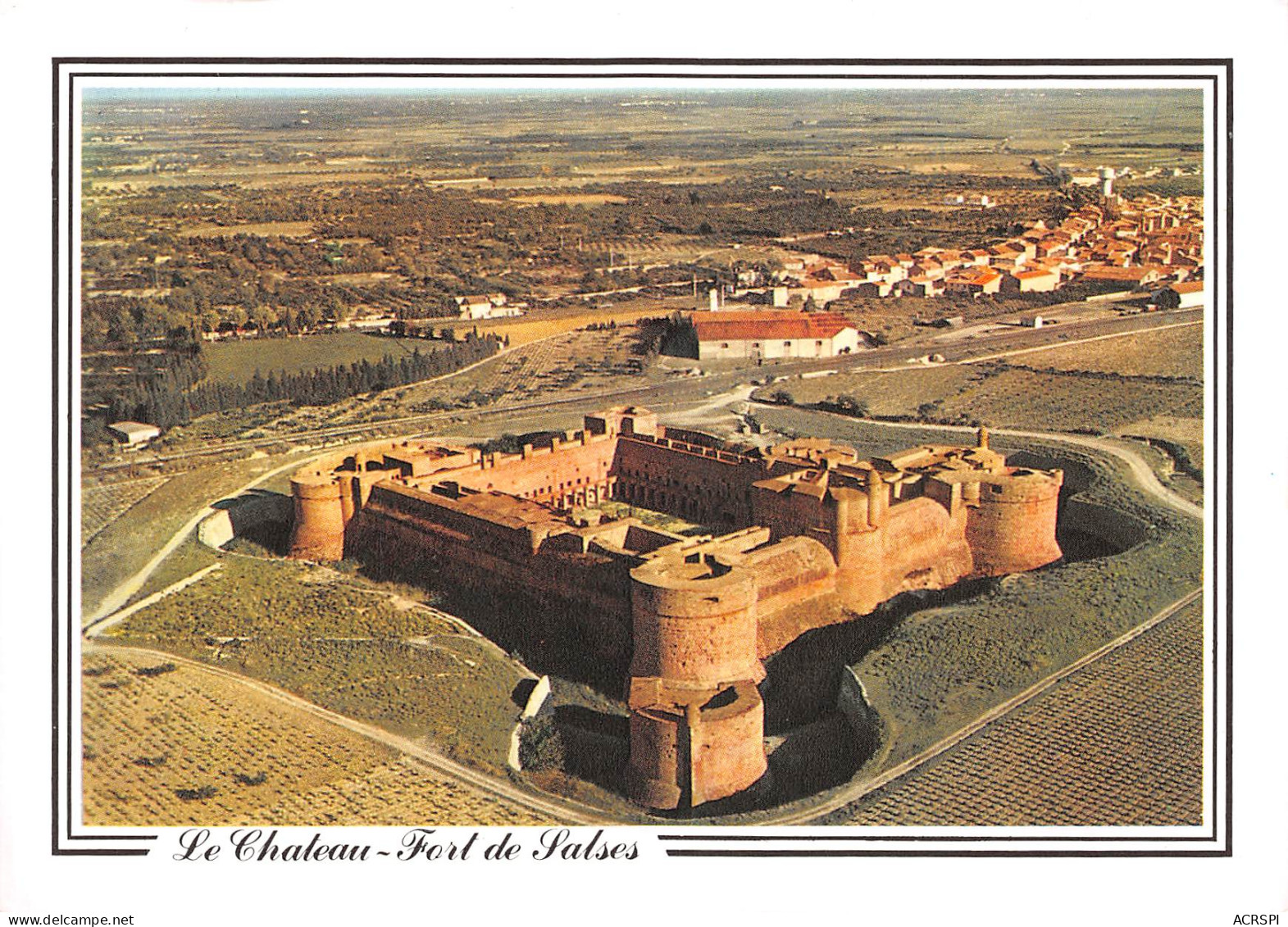 66 SALSES Le Chateau Fort Vu Du Ciel 44 (scan Recto Verso)MF2797 - Salses