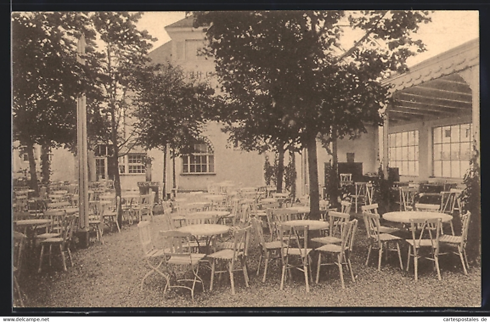 AK Tegernsee, Schloss-Cafe Von Oskar Hart, Garten  - Tegernsee