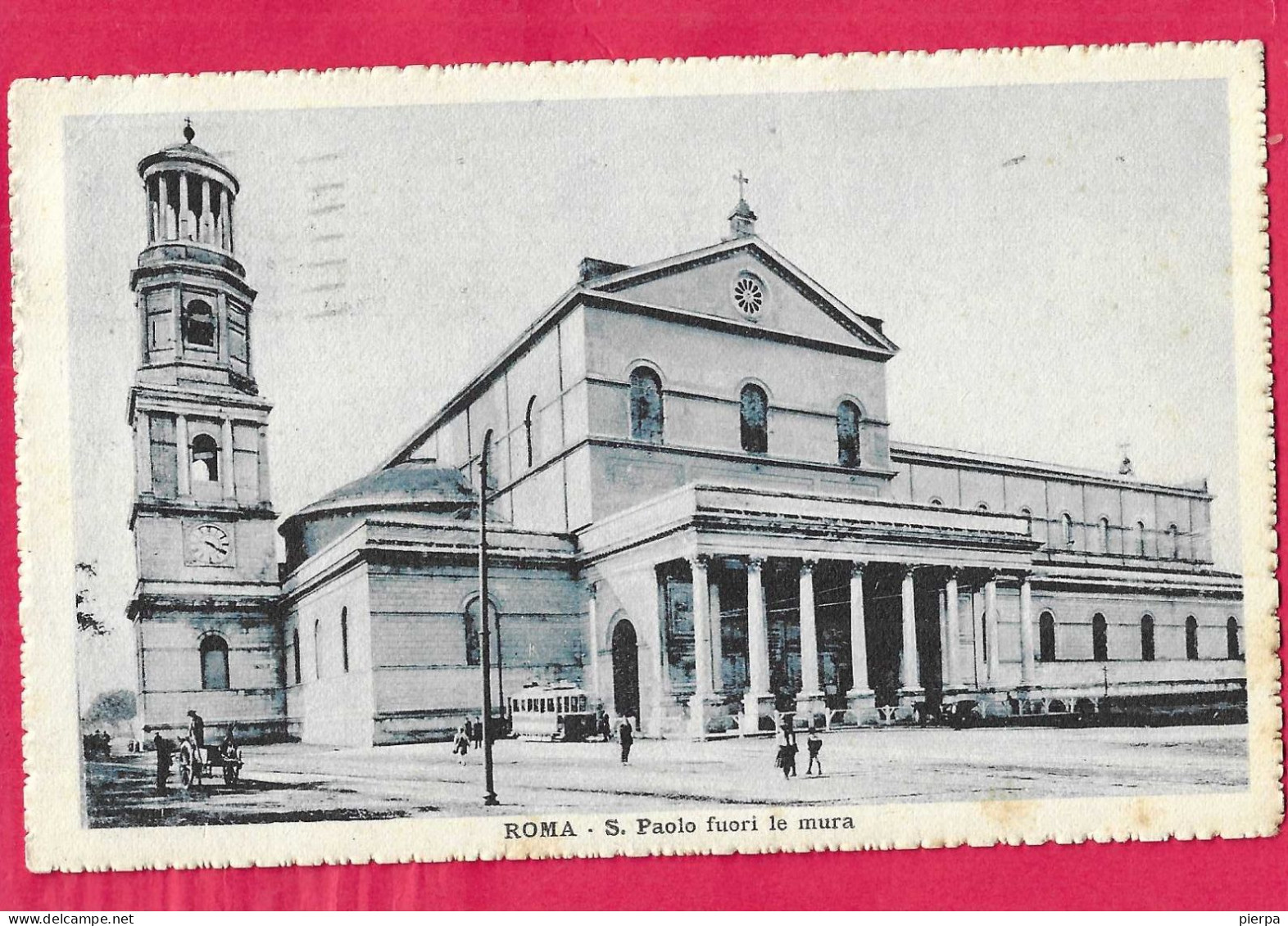 ROMA - CHIESA DI S. PAOLO FUORI DALLE MURA - FORMATO PICCOLO -  EDIZ. MAZZILLI - VIAGGIATA 1927 - Kerken