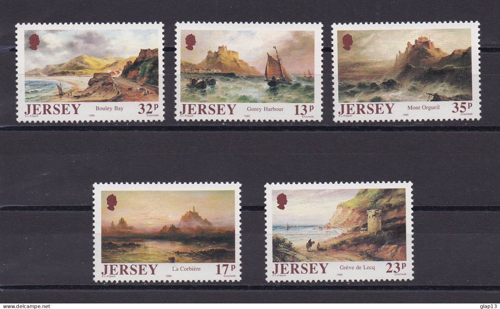 JERSEY 1989 TIMBRE N°490/94 NEUF** TABLEAUX - Jersey