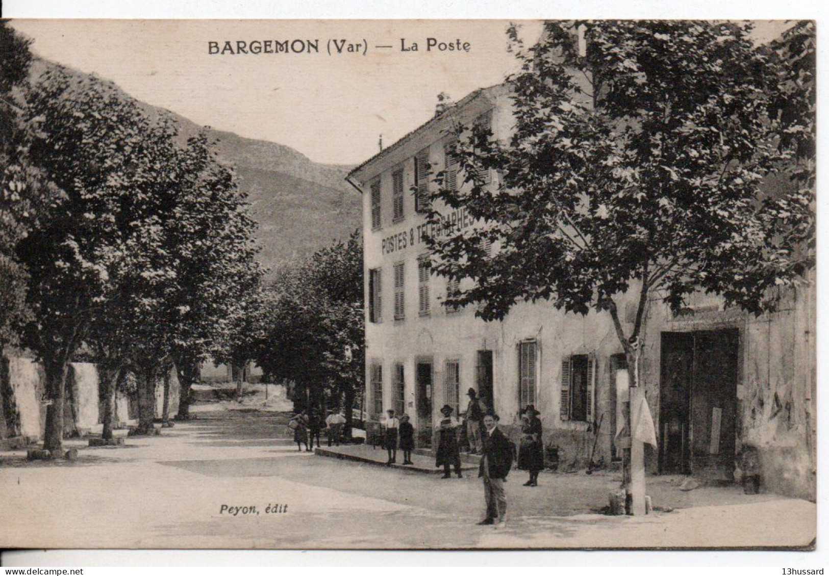 Carte Postale Ancienne Bargemon - La Poste - Bargemon