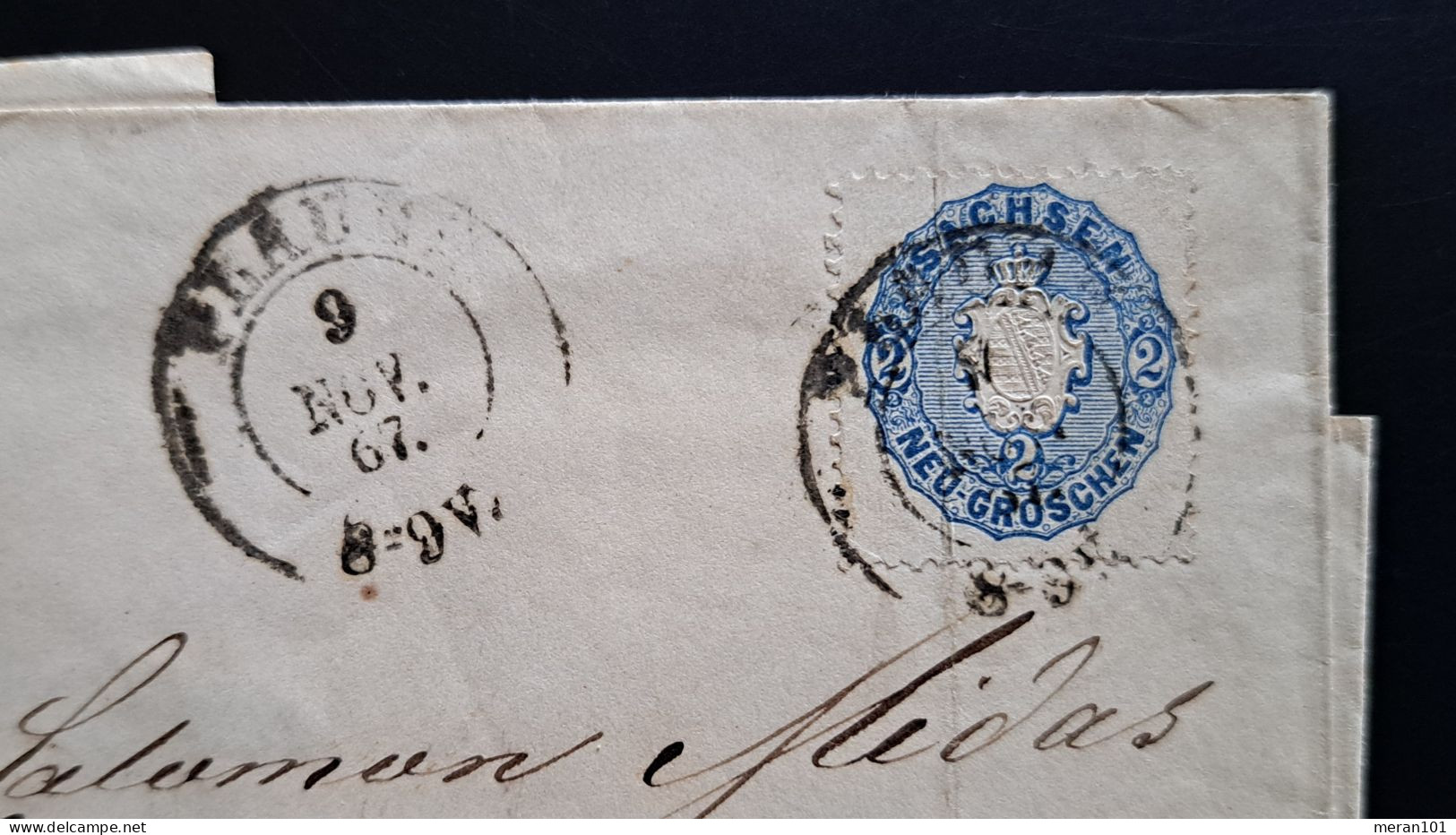 Sachsen 1867, Brief Plauen Nach Bamberg - Sachsen