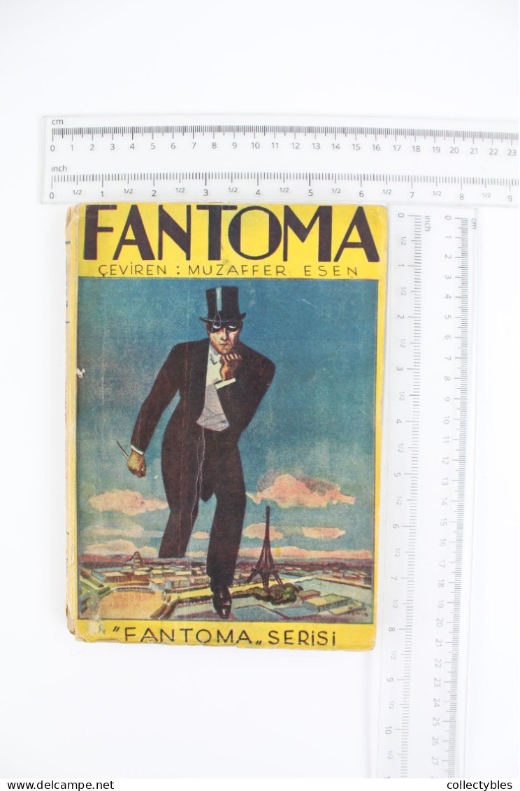 FANTOMAS Turkish Book Series 1940s COMPLETE SET 1-15 Marcel Allain FANTOMA Pierre Souvestre FREE SHIPPING Fantômas RARE - Old Books