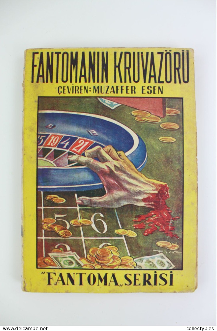 FANTOMAS Turkish Book Series 1940s COMPLETE SET 1-15 Marcel Allain FANTOMA Pierre Souvestre FREE SHIPPING Fantômas RARE