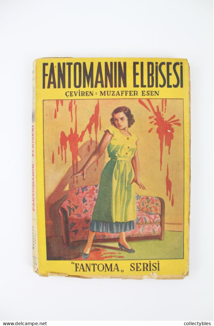 FANTOMAS Turkish Book Series 1940s COMPLETE SET 1-15 Marcel Allain FANTOMA Pierre Souvestre FREE SHIPPING Fantômas RARE