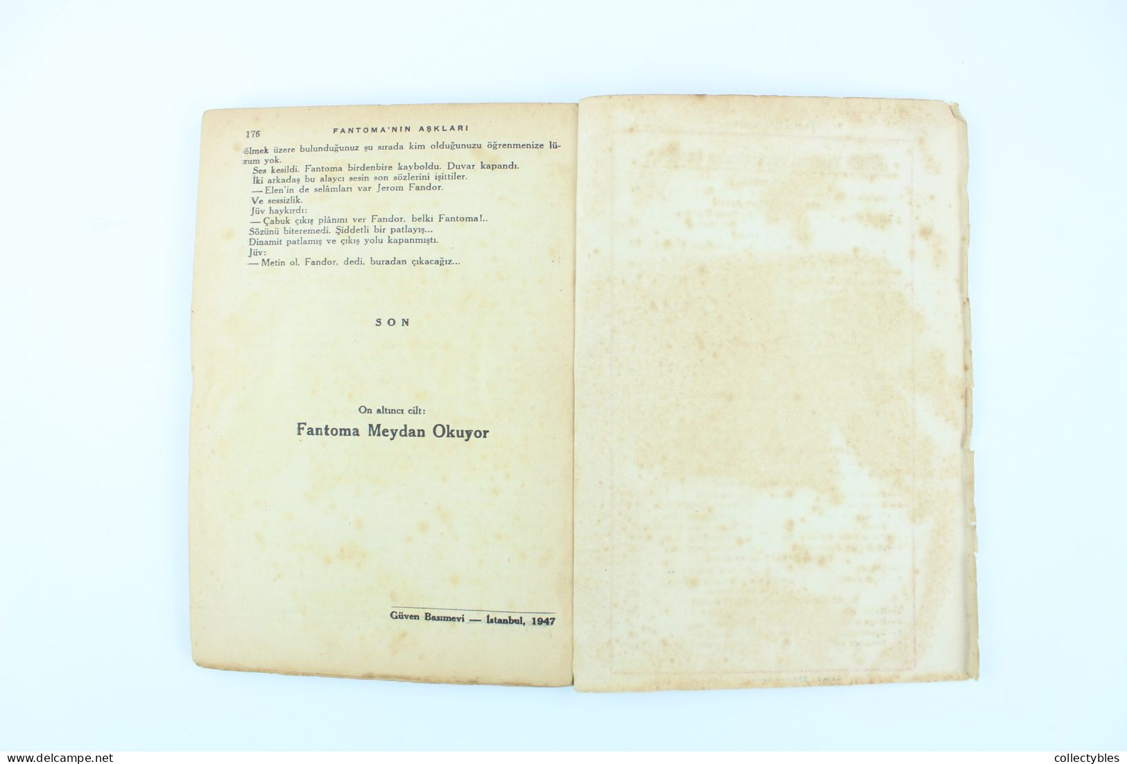 FANTOMAS Turkish Book Series 1940s COMPLETE SET 1-15 Marcel Allain FANTOMA Pierre Souvestre FREE SHIPPING Fantômas RARE