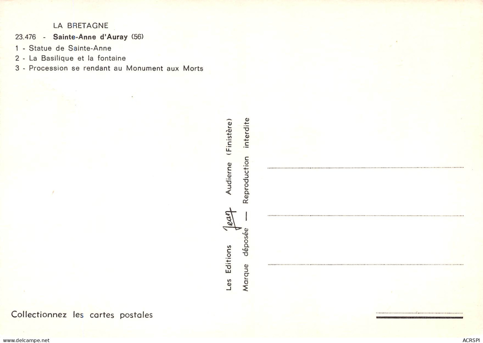56 SAINTE ANNE D ' AURAY  Multivue  26 (scan Recto Verso)MF2798BIS - Sainte Anne D'Auray
