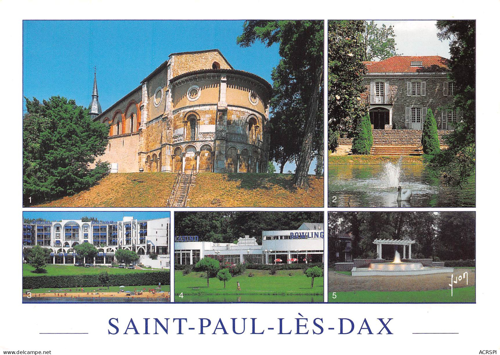 40 SAINT PAUL LES DAX  Hotel Du Lac De Christus L'église Le Casino  23 (scan Recto Verso)MF2798TER - Dax