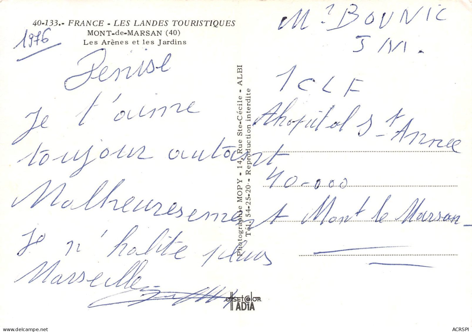 40 MONT DE MARSAN Les Arènes Et Les Jardins  30 (scan Recto Verso)MF2798TER - Mont De Marsan