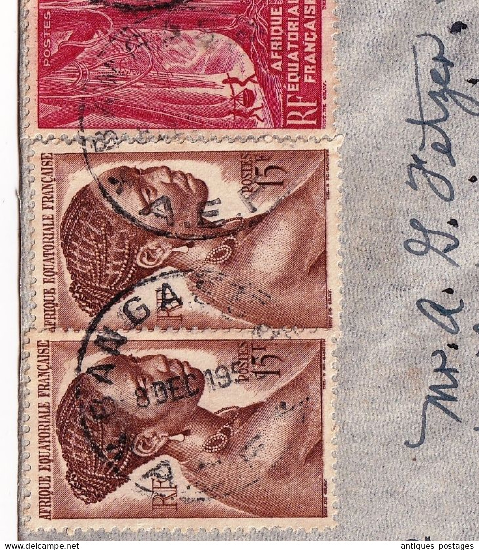 Lettre 1950 AEF Bangassou République Centrafricaine Cleveland Ohio USA  Afrique Equatoriale Française - Storia Postale