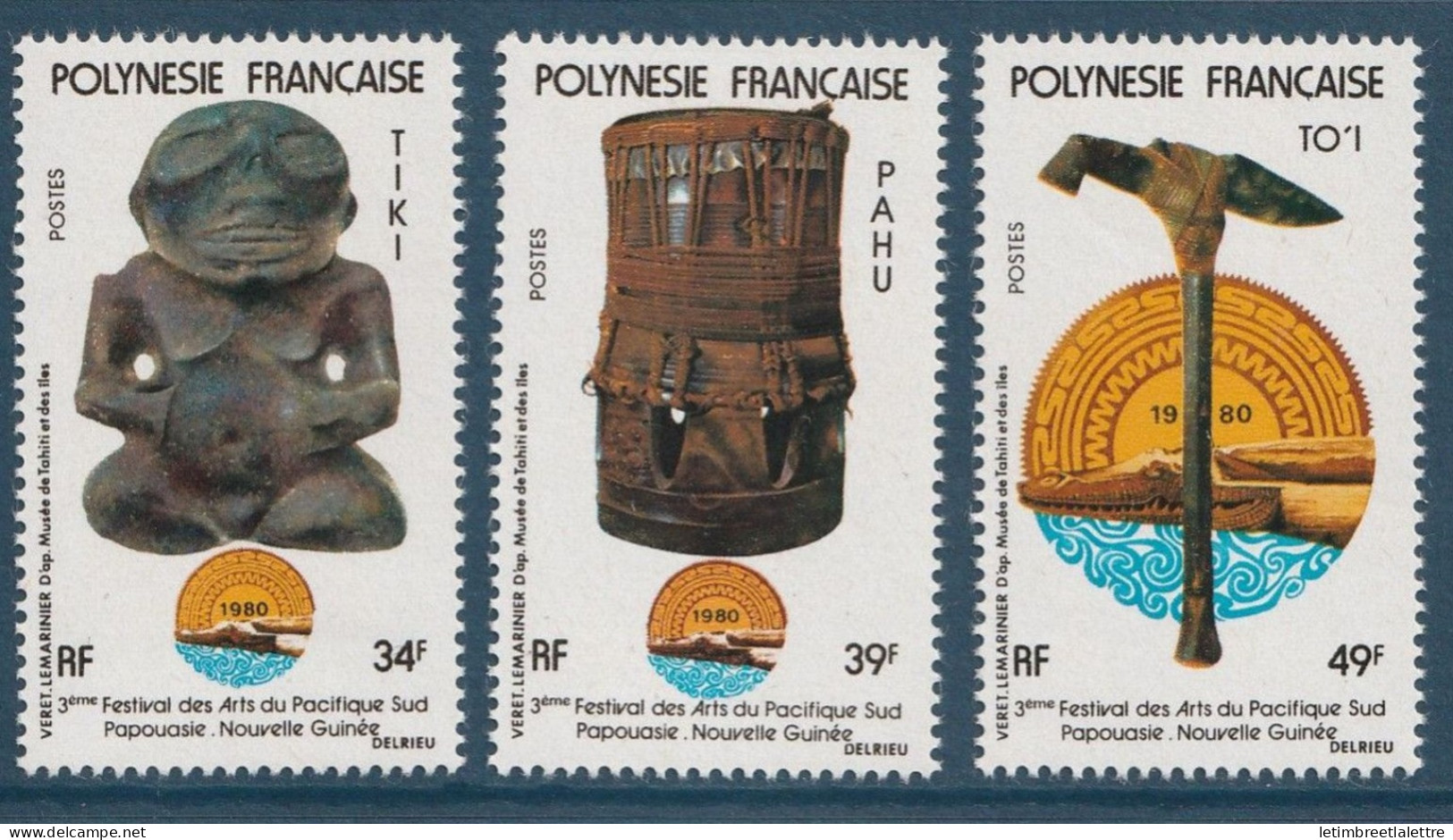 Polynésie Française - YT N° 153 à 155 ** - Neuf Sans Charnière - 1980 - Nuevos