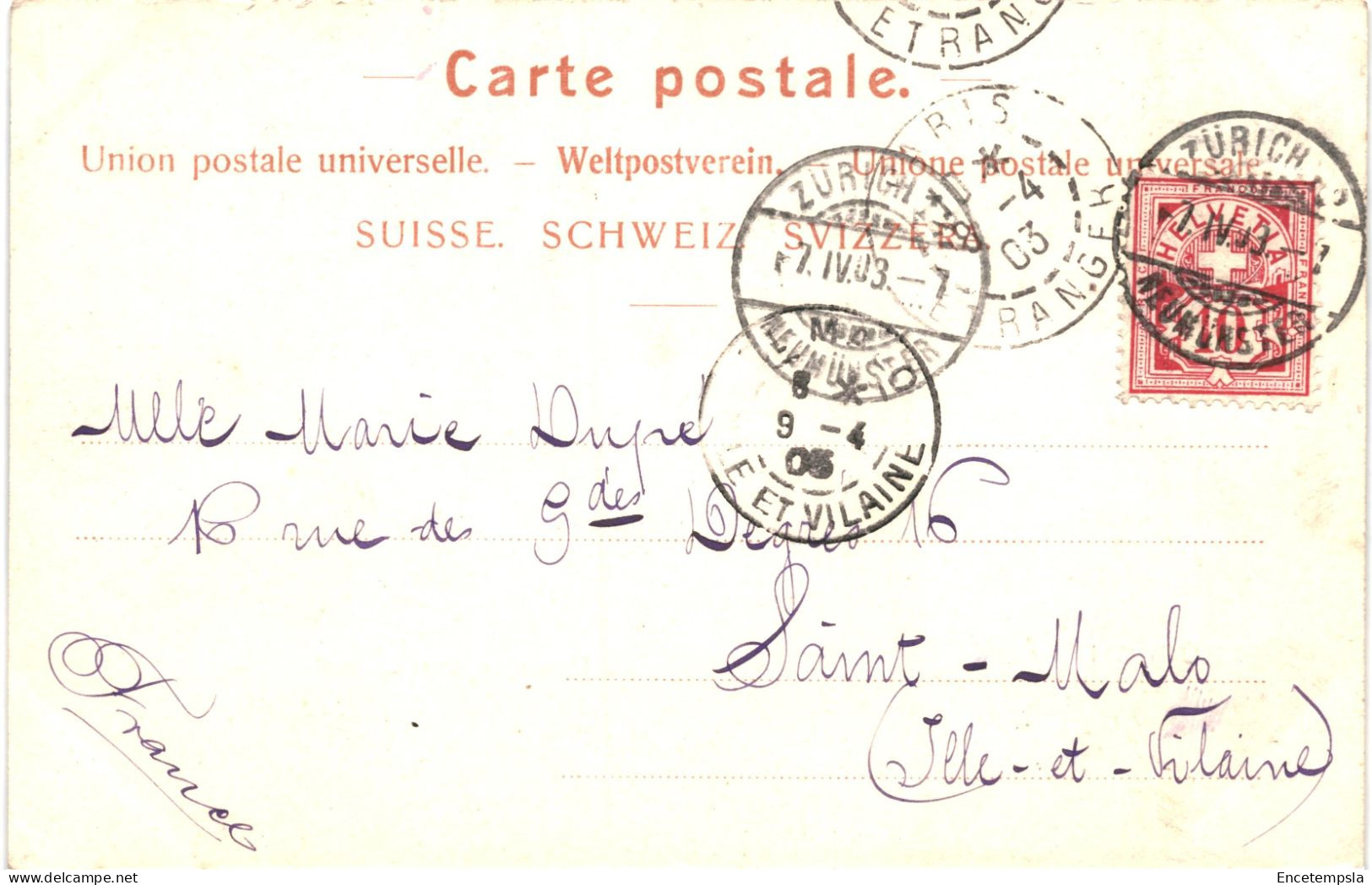 CPA Carte Postale Suisse Zurich Partie An  Der Limmat 1903 VM80303 - Zürich