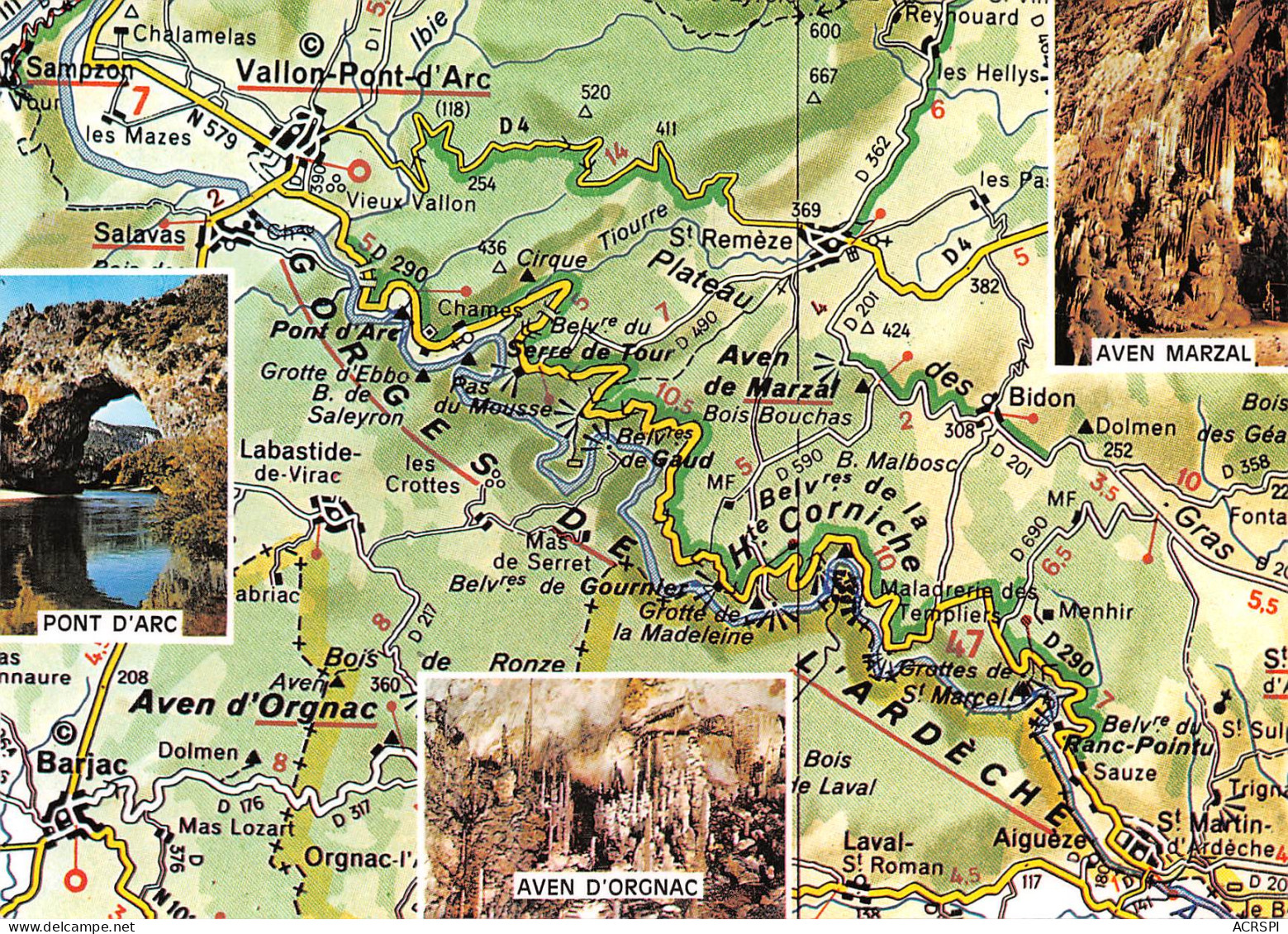 07  Gorges De L'Ardeche De Vallon Pont D'arc à St Martin  59 (scan Recto Verso)MF2799UND - Joyeuse