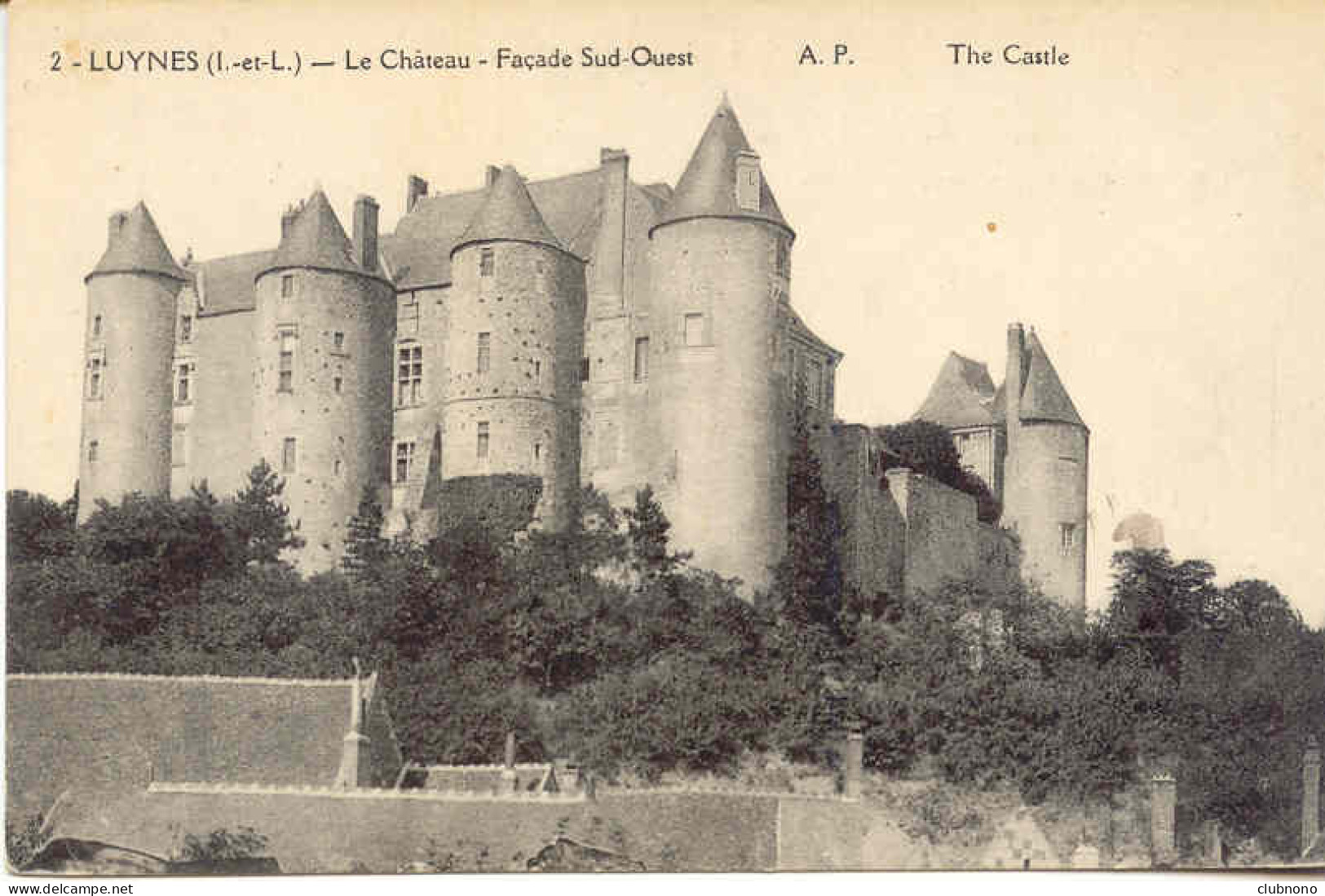 CPA - LUYNES - CHATEAU - FACADE SUD-OUEST - Luynes