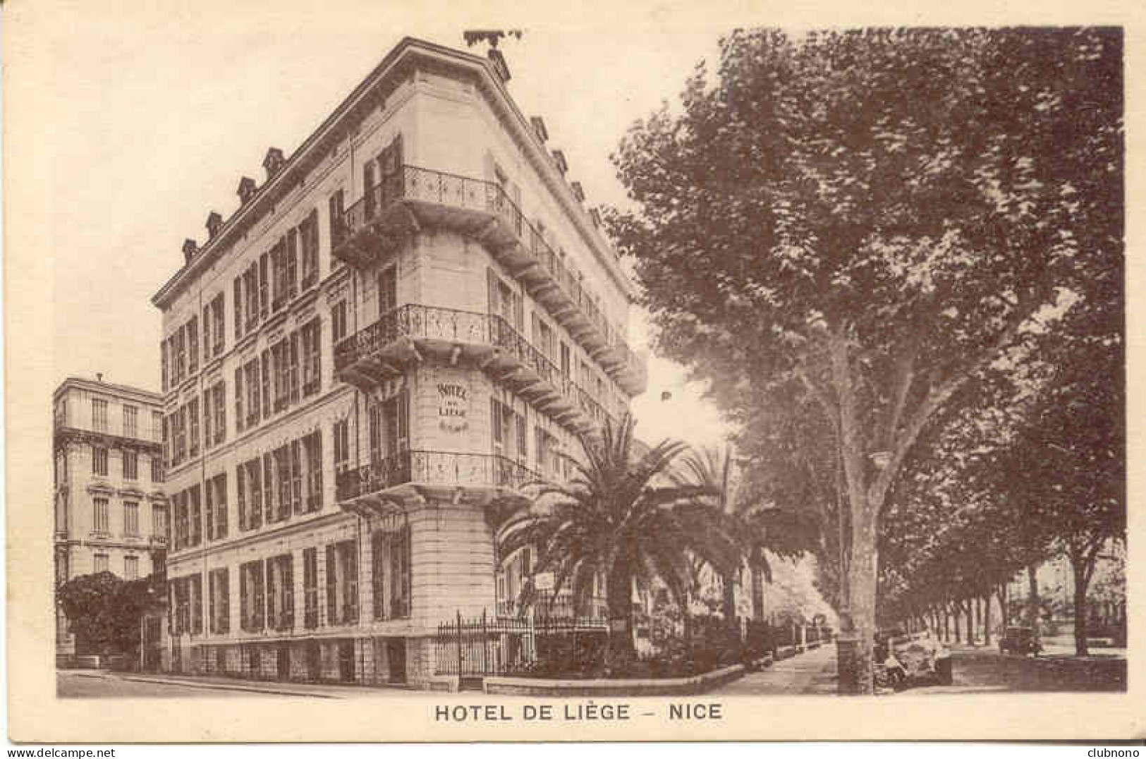 CPA - NICE - HOTEL DE LIEGE  - Parcs Et Jardins