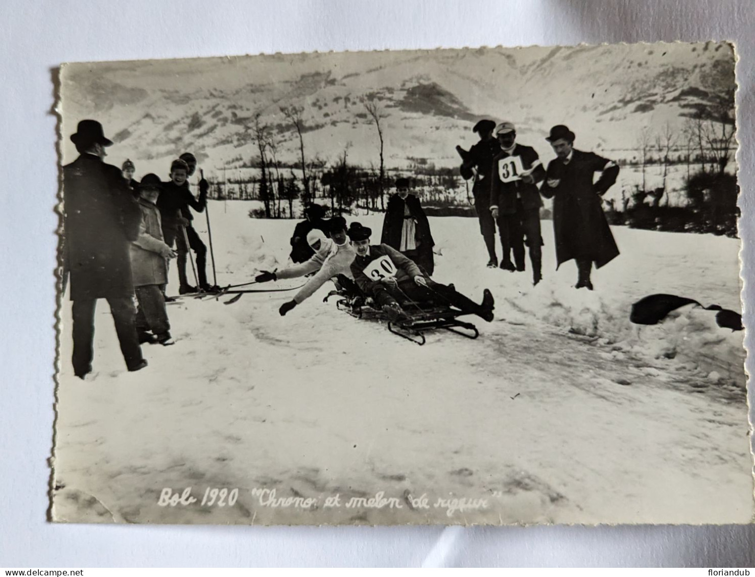 CPA - Bobsleigh Bob 1920 Chrono Et Melon De Rigueur Dauphinois - Winter Sports