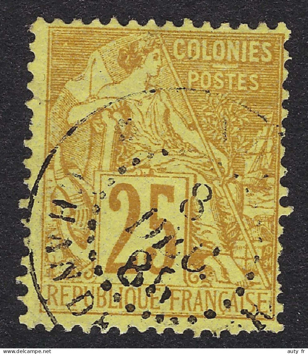 Colonies Générales - Alphée Dubois N°53 - Oblitération CHANDERNAGOR 1885 - Alphée Dubois