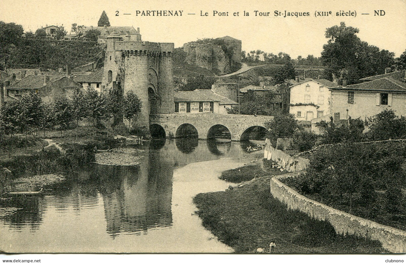 CPA - PARTHENAY - LE PONT ET LA TOUR SAINT-JACQUES (1932) - Parthenay