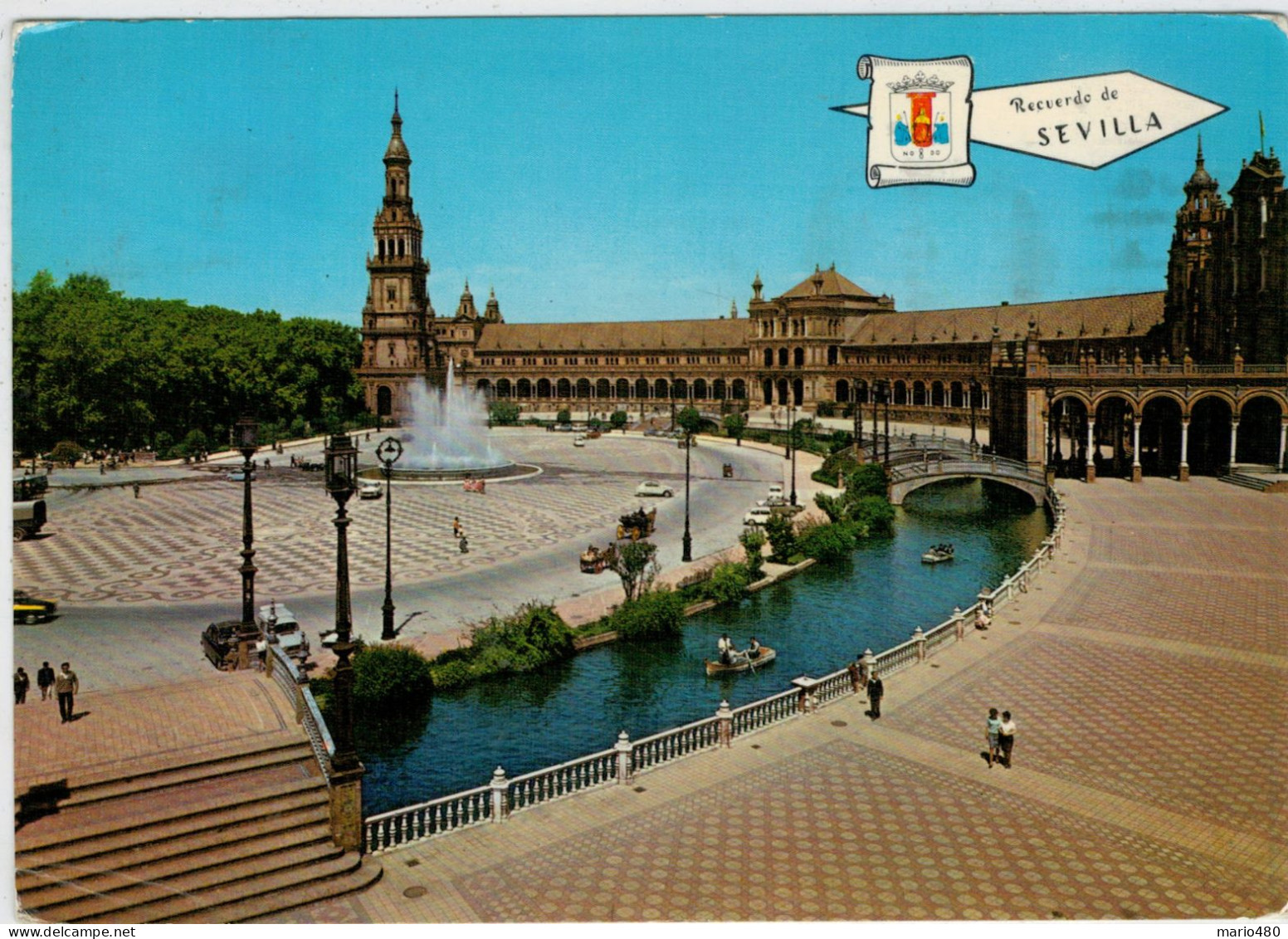 SEVILLA  PLAZA  DE  ESPAGNA          (VIAGGIATA) - Sevilla (Siviglia)
