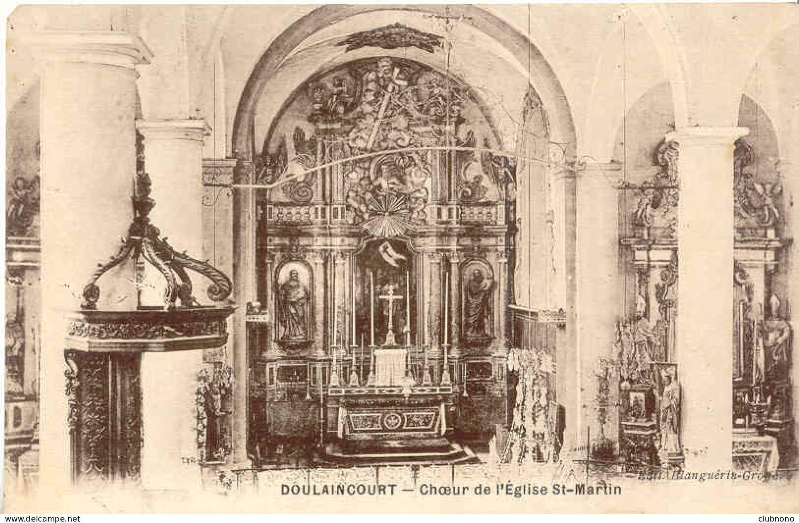 CPSM - DOULAINCOURT - CHOEUR DE L'EGLISE ST MARTIN (RARE CLICHE) - Doulaincourt