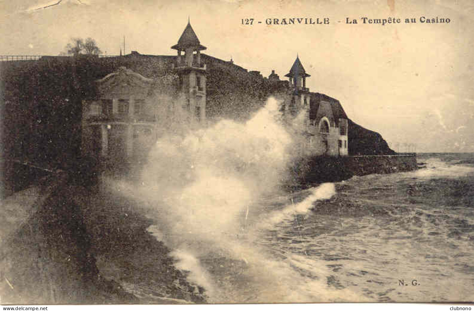 CPA - GRANVILLE - TEMPETE AU CASINO - Granville